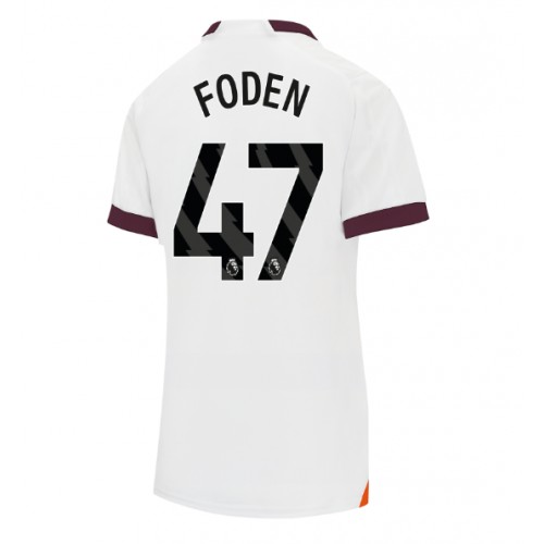 Dámy Fotbalový dres Manchester City Phil Foden #47 2023-24 Venkovní Krátký Rukáv